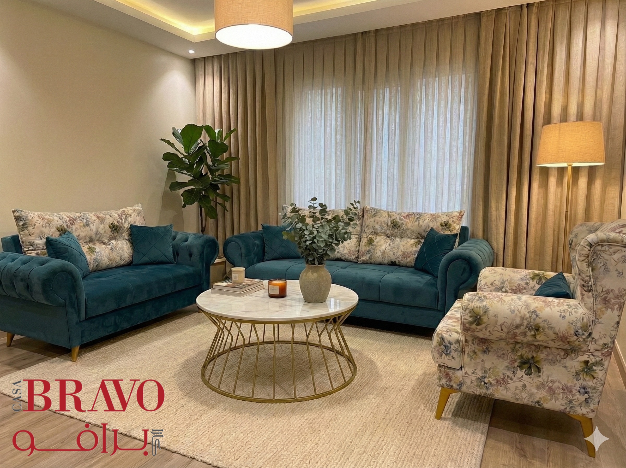 Modern Floral Sofa set 3+2+1