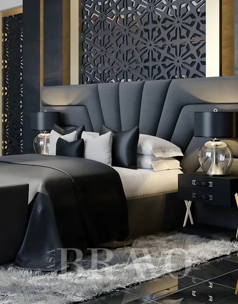 سرير عصري فاخر – أناقة وراحة معاصرة