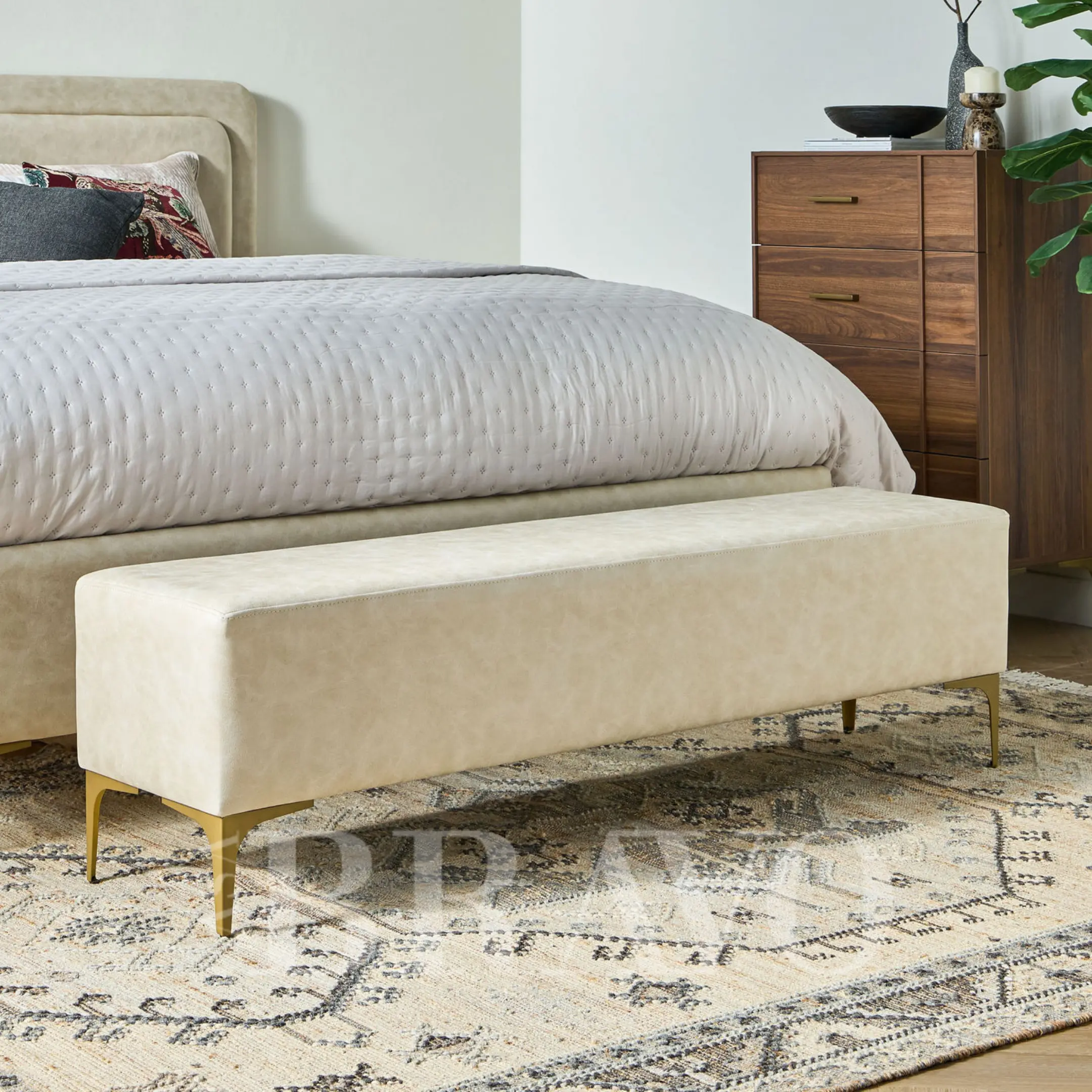 طقم مقعد تخزين متعدد الاستخدامات ومقعد عصري مميز - أثاث مزدوج الوظائف