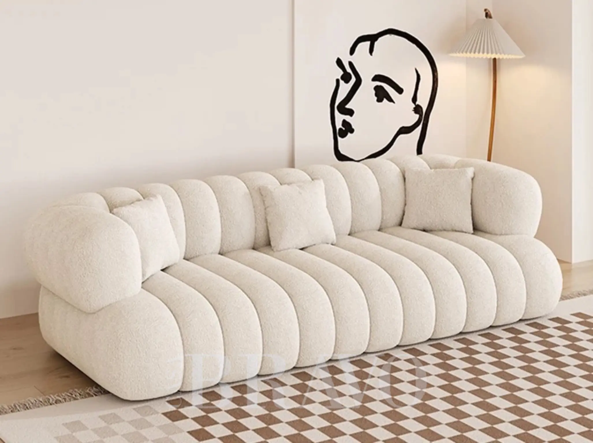 أريكة سكاجن بثلاثة مقاعد