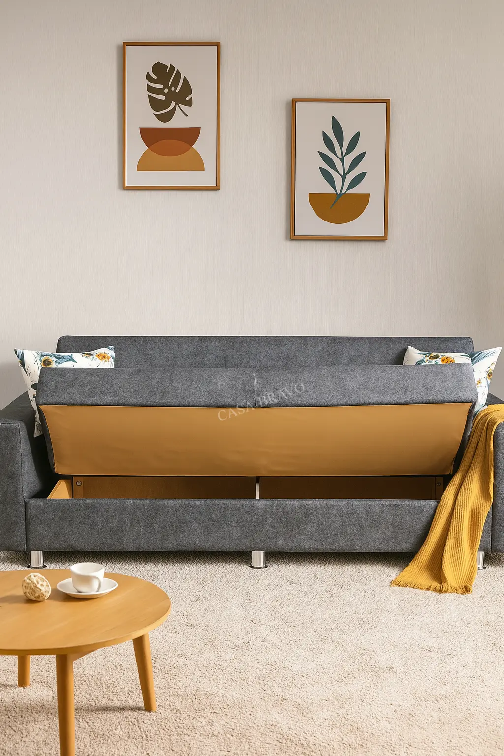 أريكة سرير فاخرة للتخزين من كازا برافو - راحة أنيقة ووظائف ذكية