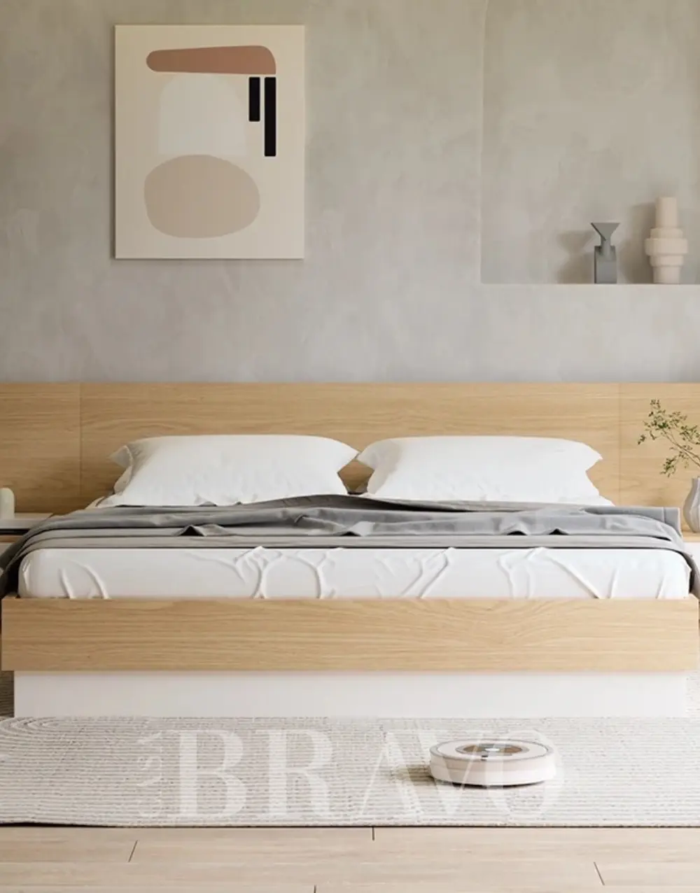طقم سرير ZenForm مع طاولات جانبية - بساطة طبيعية