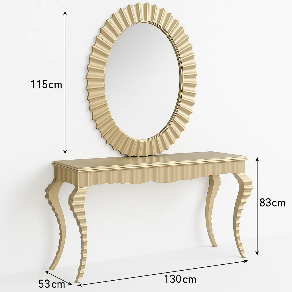 طاولة كونسول فاخرة حديثة مع مرآة - كازا برافو
