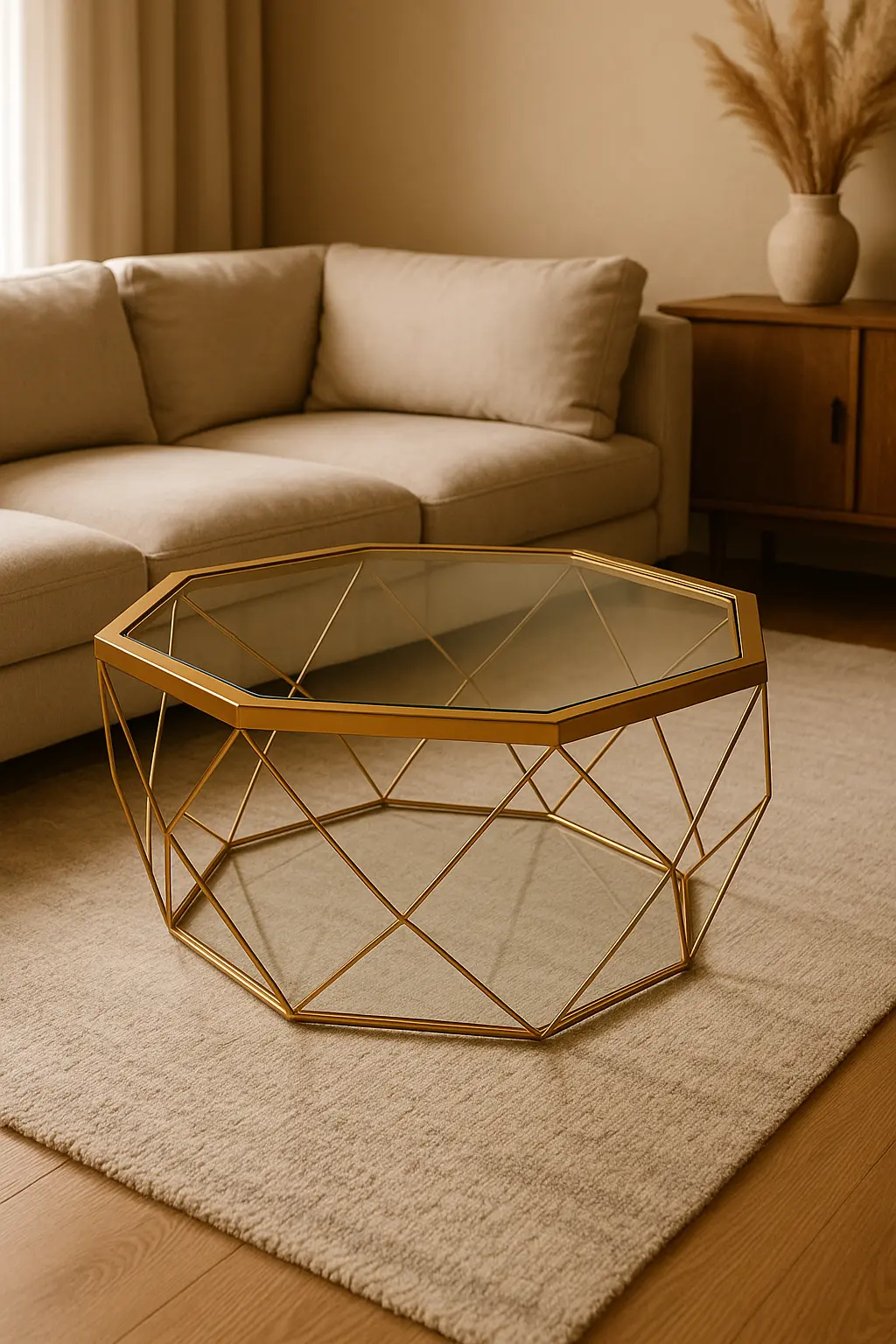 طاولة مركزية بمنشور ذهبي - كازا برافو