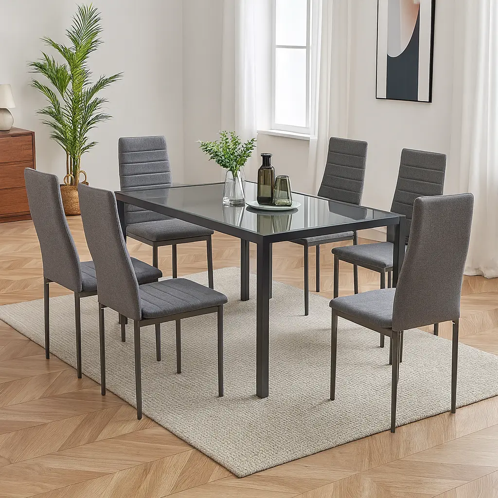 مجموعة "المينيماليست اللامع" (رمادي مستطيل)