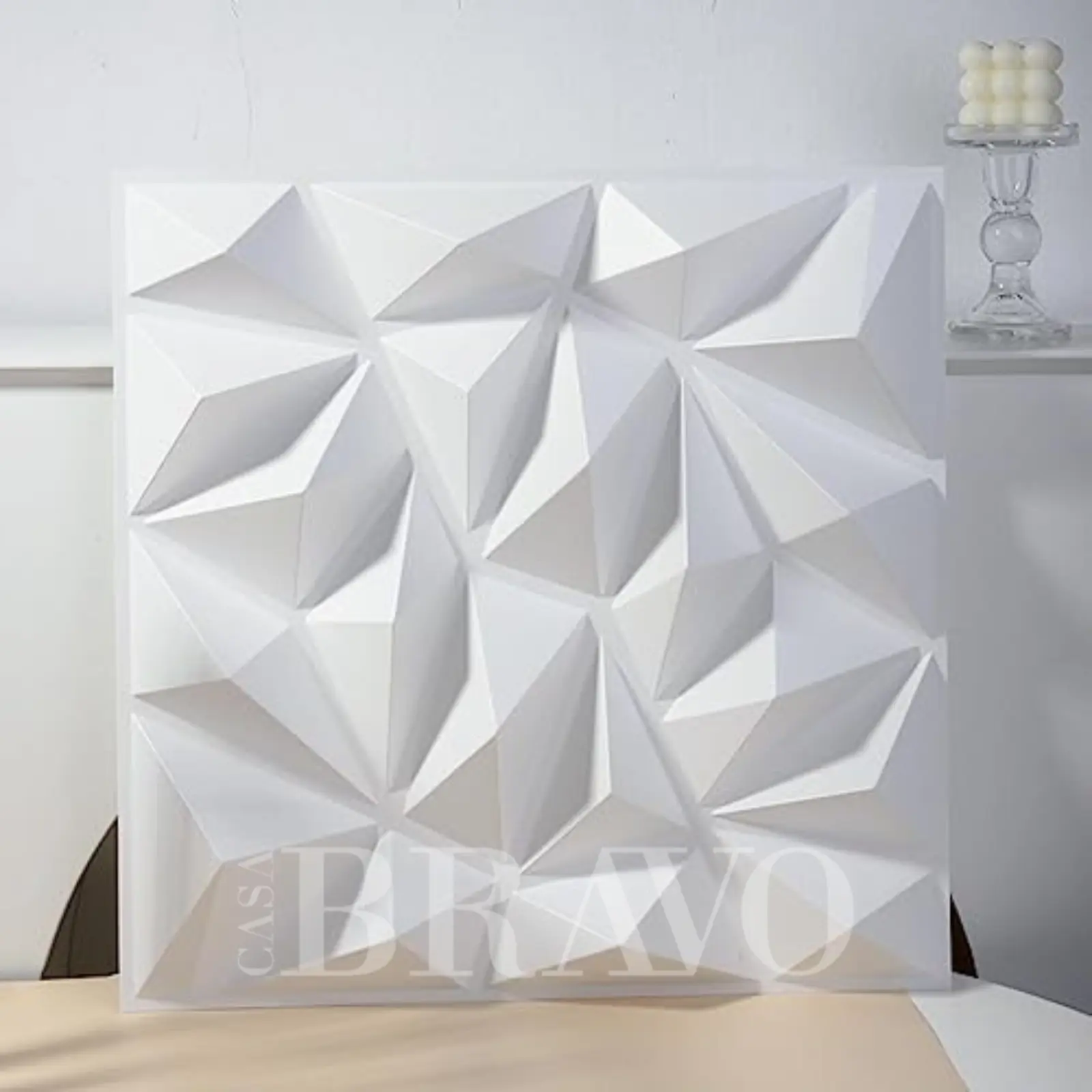 لوحة جدارية ماسية هندسية ثلاثية الأبعاد - كسوة جدارية زخرفية حديثة