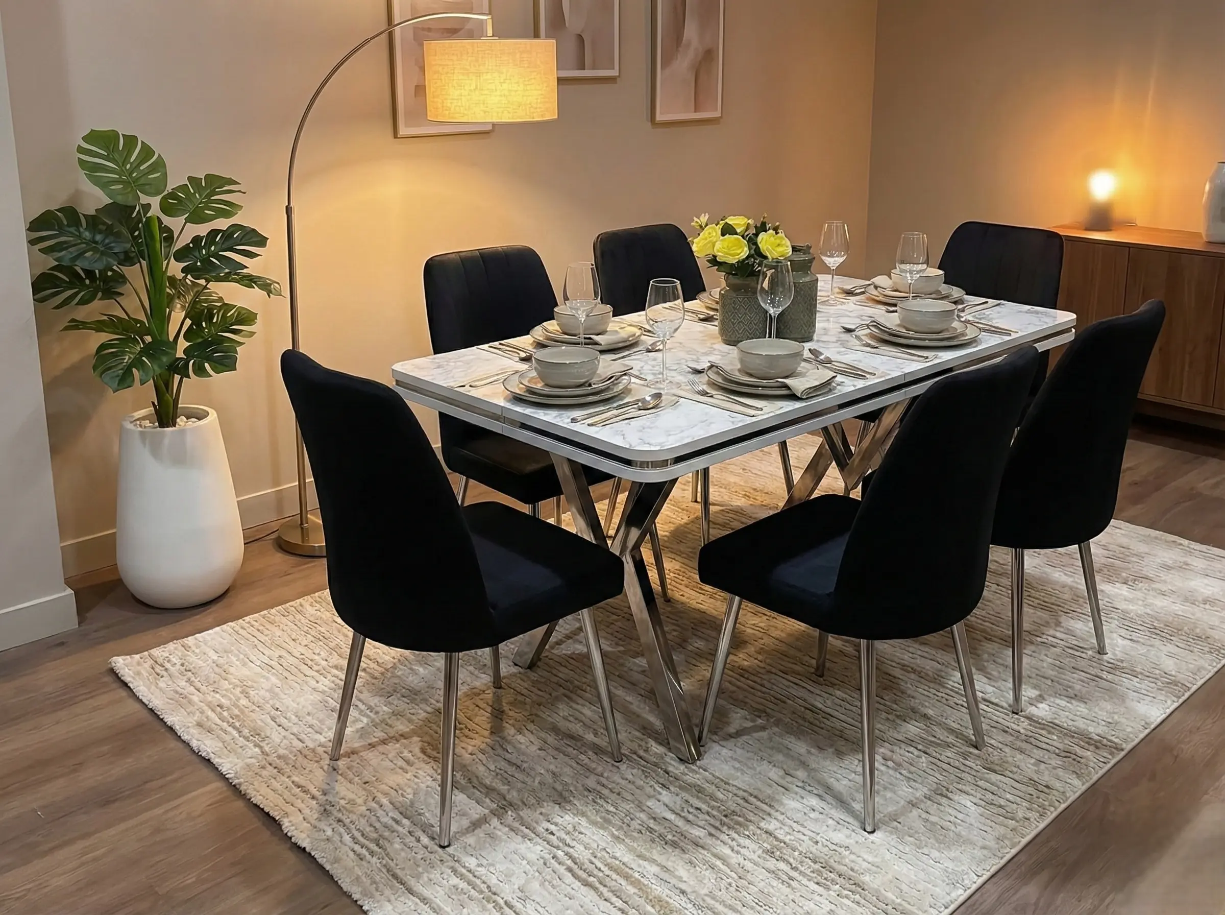 طقم سفرة هايفن بستة مقاعد