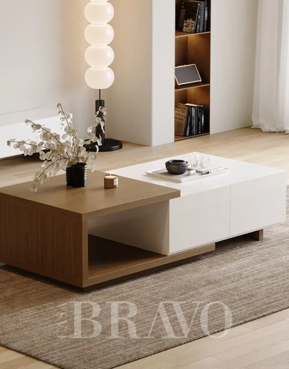 طاولة مركزية من خشب فليكسو-فيوجن - كازا برافو