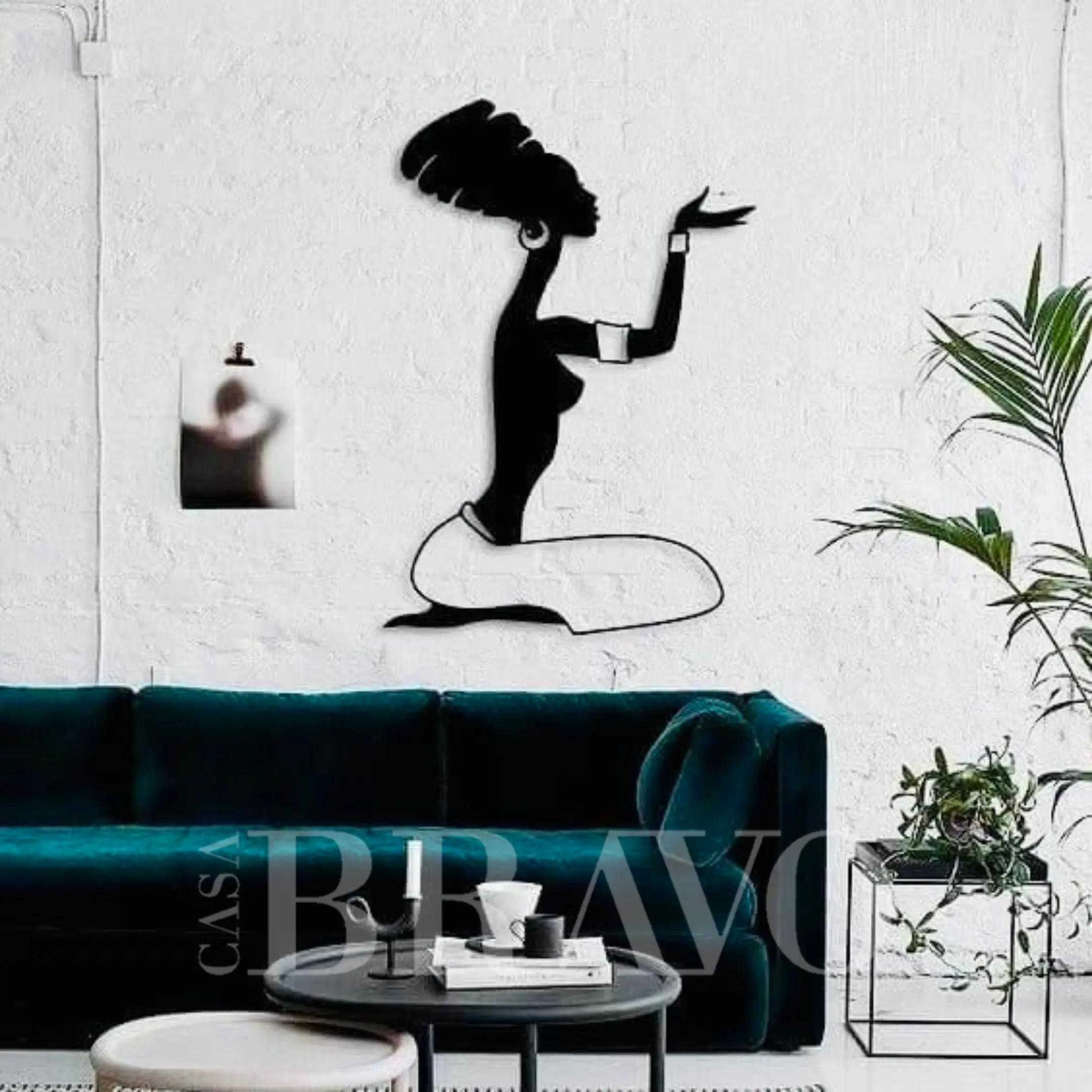 لوحة جدارية حديثة على شكل نمر - لوحة MDF سوداء / لوحة MDF مقطوعة