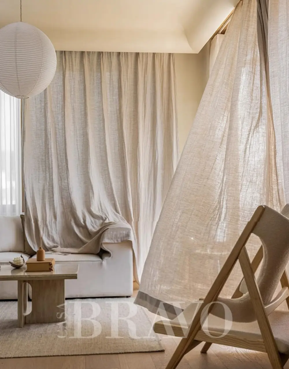 ستائر فوال شفافة فاخرة - ألواح نوافذ مصفاة للضوء الناعم