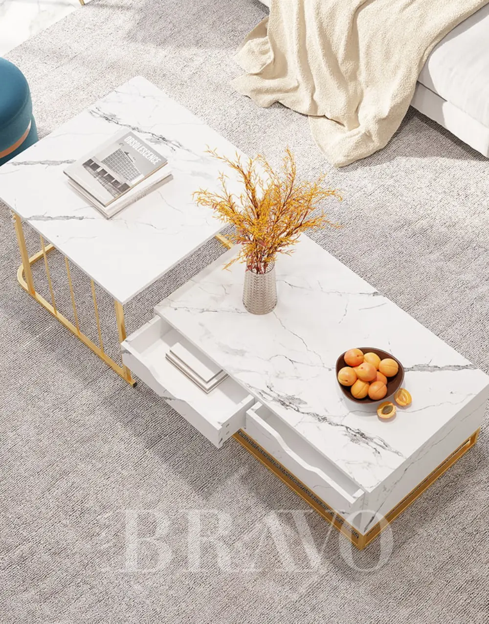 طاولة أوريليا إكستيند الرخامية المركزية - كازا برافو