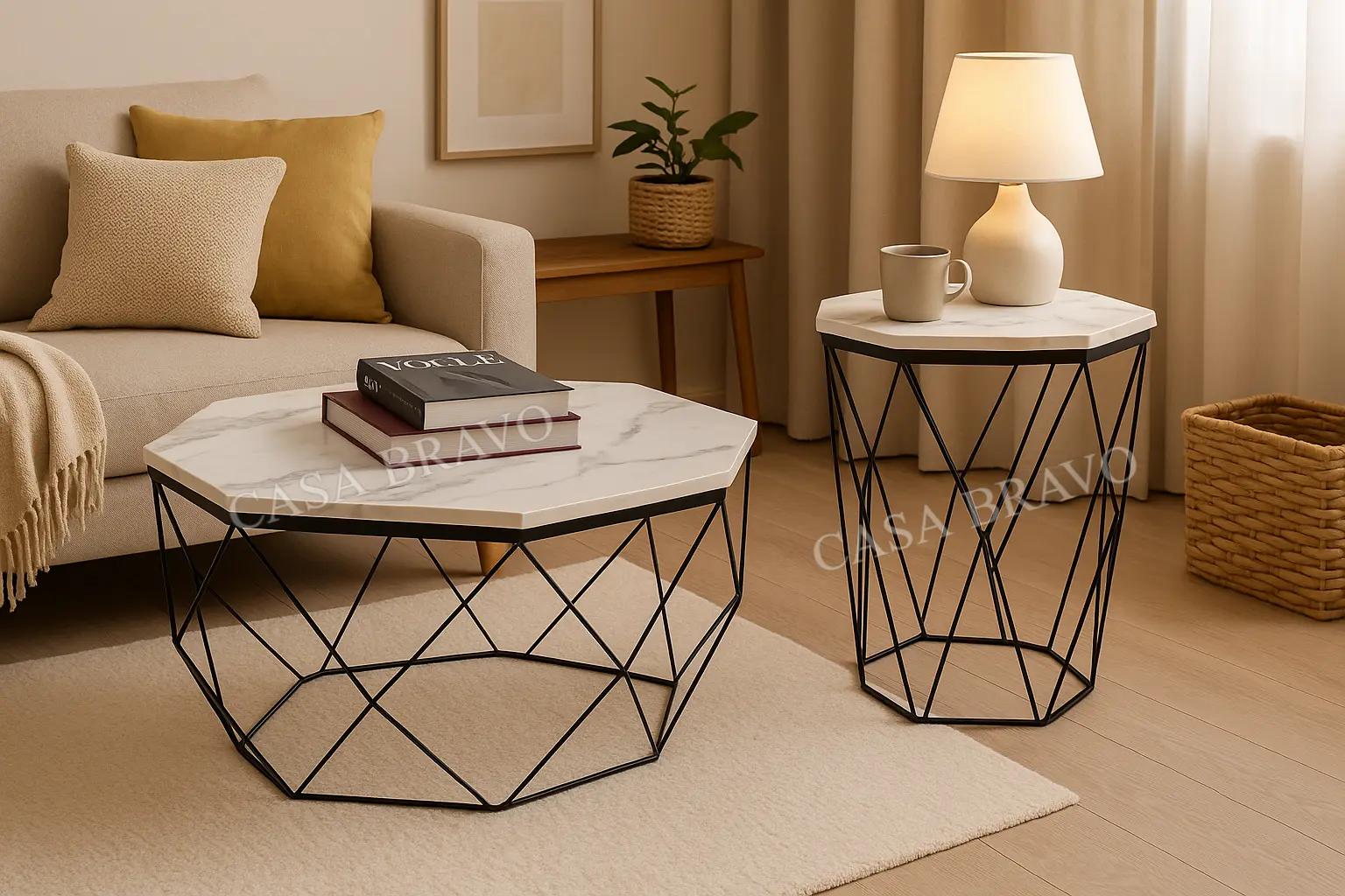 طقم طاولة جيولوكس ماربل ديو - كازا برافو