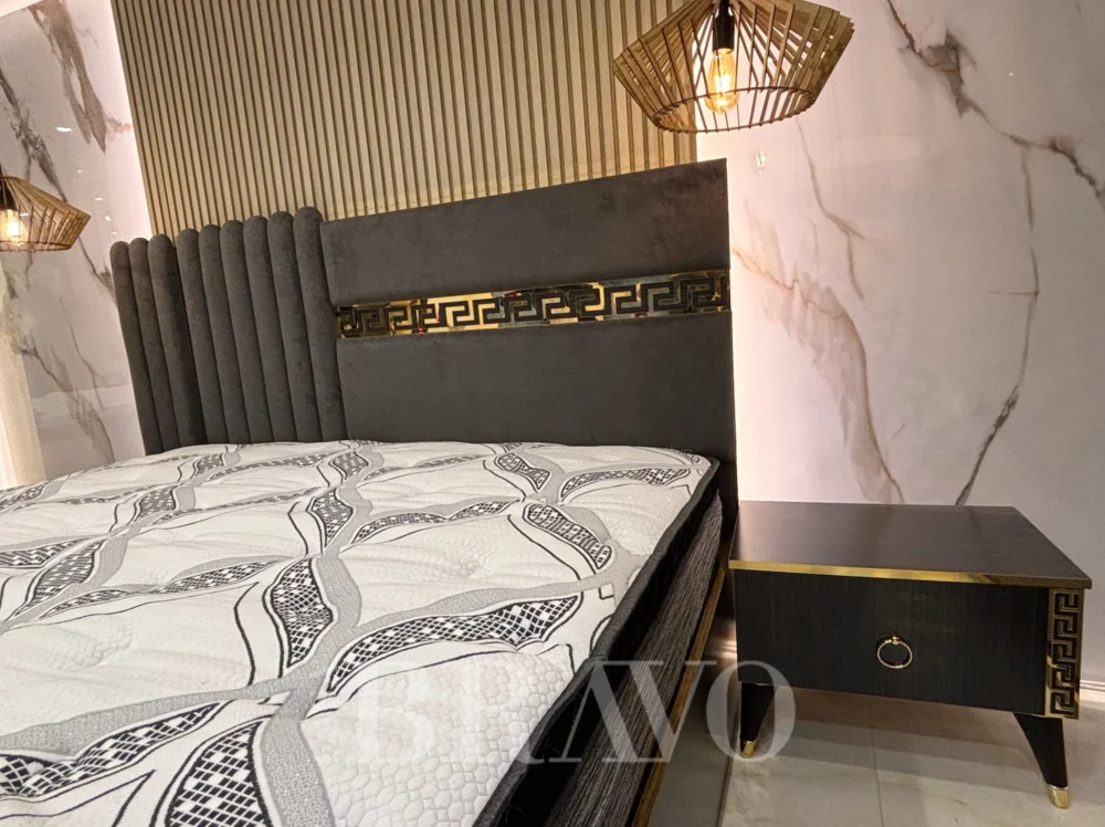 VERSA King Bedroom Set 180*200 + Dresser with Mirror + Cupboard – With 3-Years Warranty - Image 3