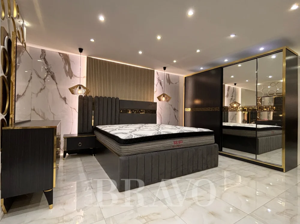 VERSA King Bedroom Set 180*200 + Dresser with Mirror + Cupboard – With 3-Years Warranty - Image 7