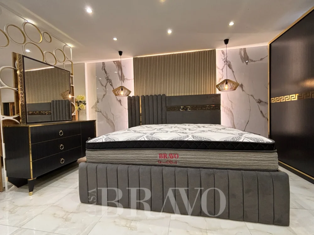VERSA King Bedroom Set 180*200 + Dresser with Mirror + Cupboard – With 3-Years Warranty - Image 9