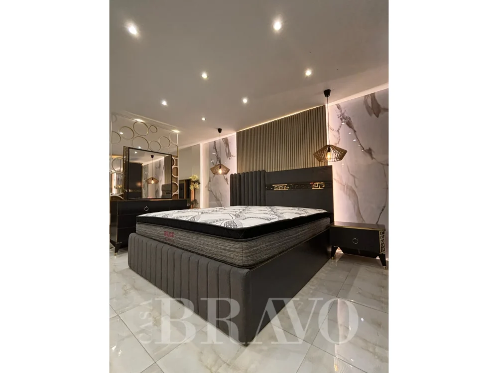 VERSA King Bedroom Set 180*200 + Dresser with Mirror + Cupboard – With 3-Years Warranty - Image 10