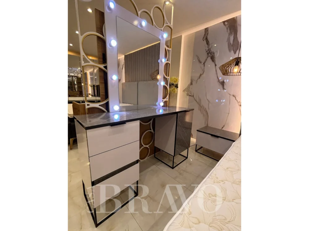 STAR King Bedroom Set 180*200 + Dresser with Mirror + Cupboard - With 3-Years Warranty - Image 6