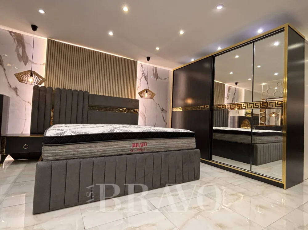 VERSA King Bedroom Set 180*200 + Dresser with Mirror + Cupboard – With 3-Years Warranty - Image 2