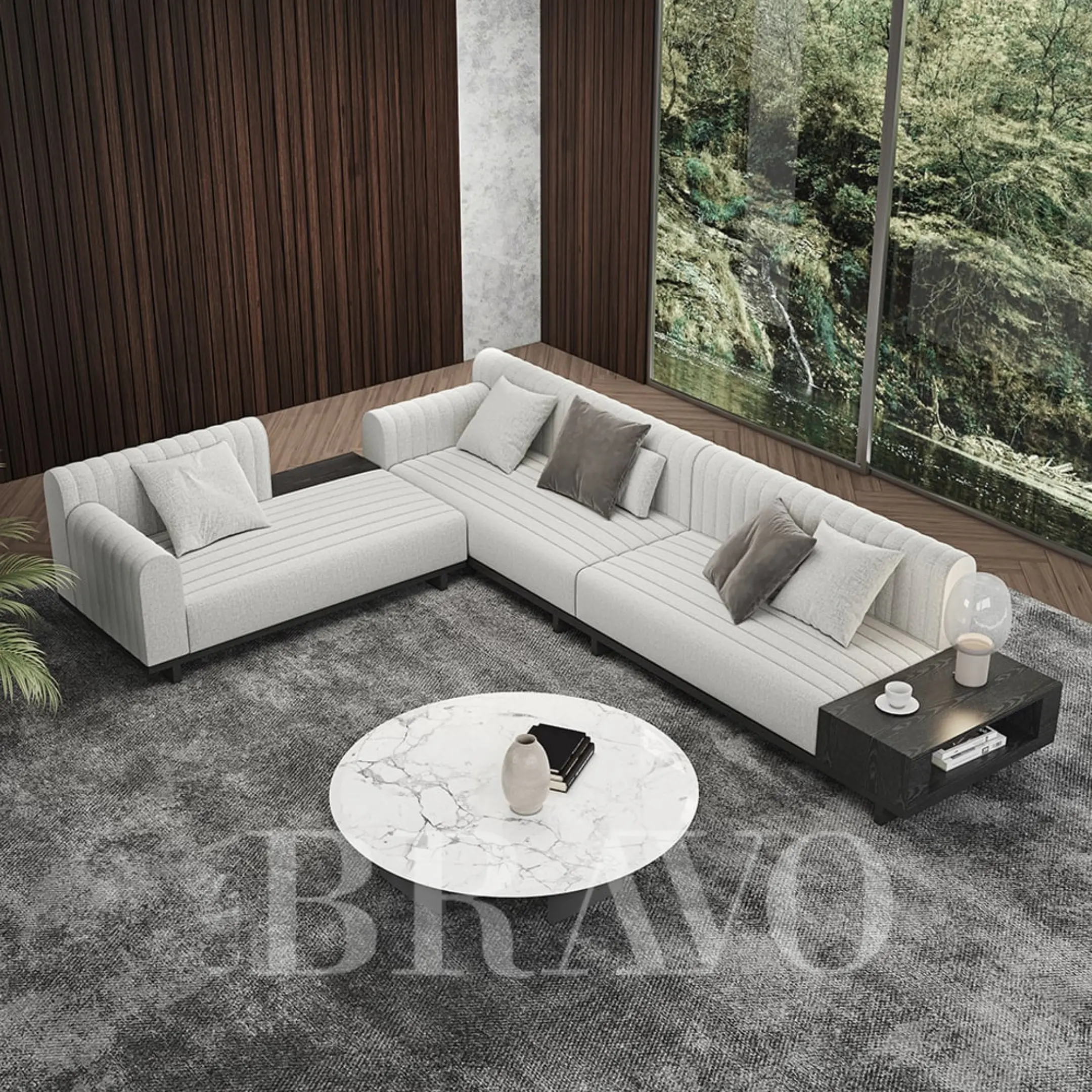 Logan Corner Sofa with Console