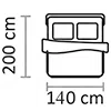 Width (Cm) 140 X Length (Cm) 200