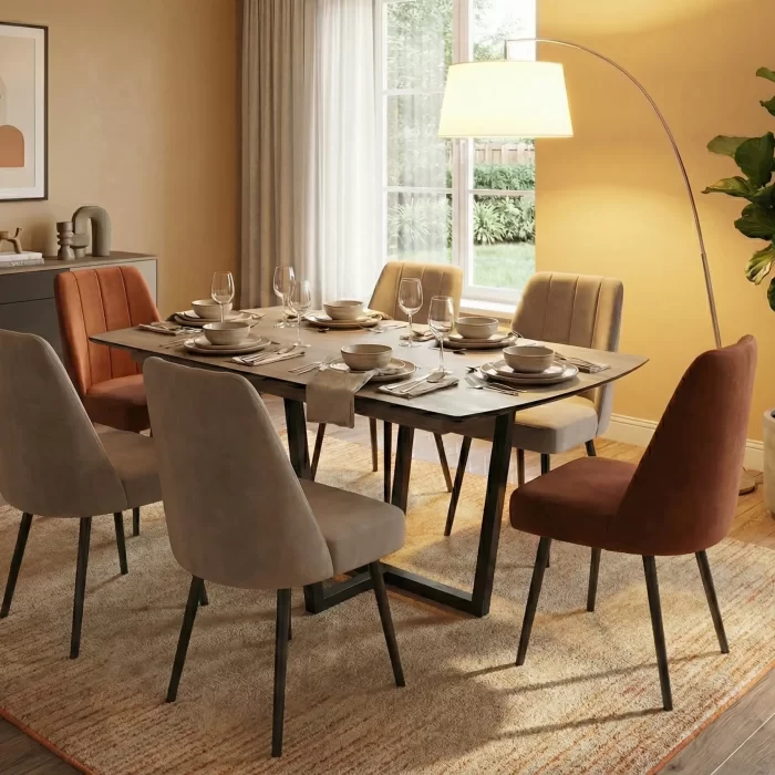 Natural Wood Look Oval Ends Table Set