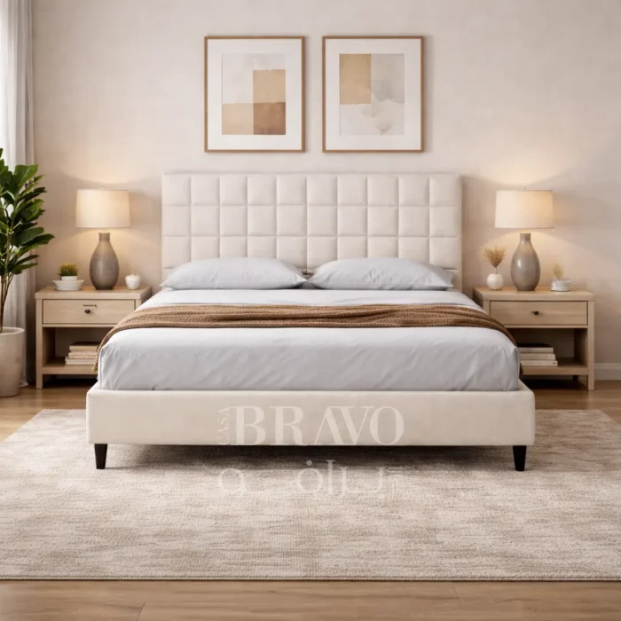 LinoVerde Bed – Tailored Texture with Timeless Tranquility