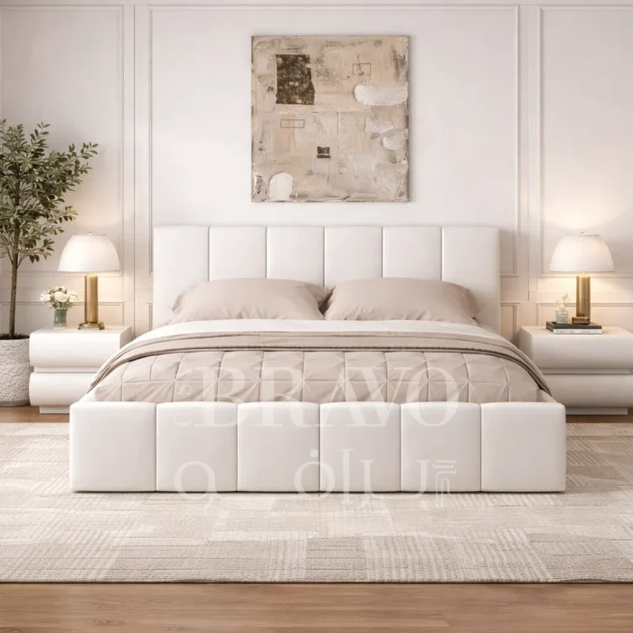 Sandra Curvy Modern Beds with Tall Headboard