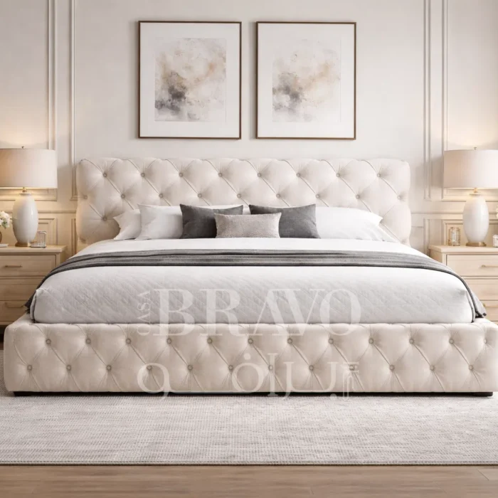 Solara Diamond Bed – Plush Comfort with Contemporary Charm