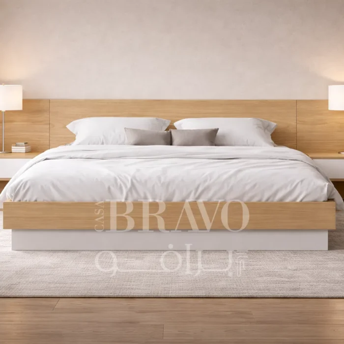 ZenForm Bed set with Night Stands – Natural Simplicity