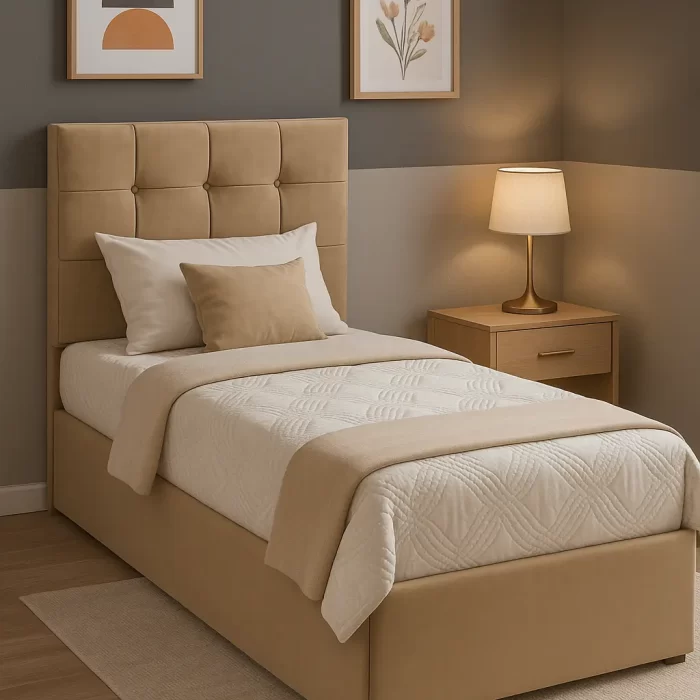 Modern Upholstered Panel SQUAIR Headboard Bed 90*200 cm