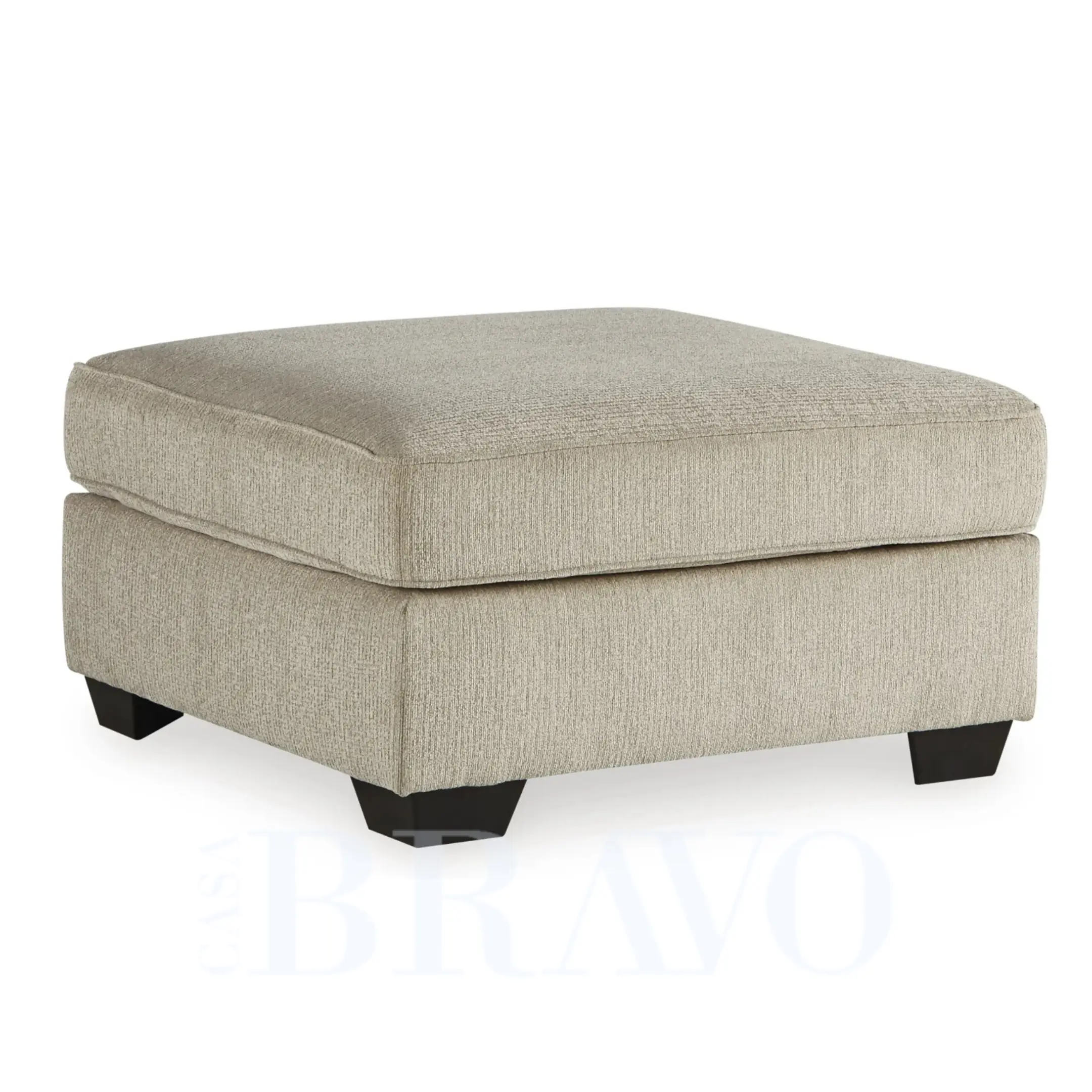 Modern Beige Upholstered Ottoman – 94 x 94 x 51 CM