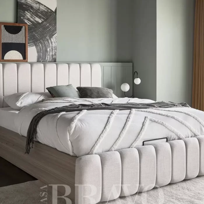 Modena Channel Bed – Sculpted Comfort with Artistic Flair
