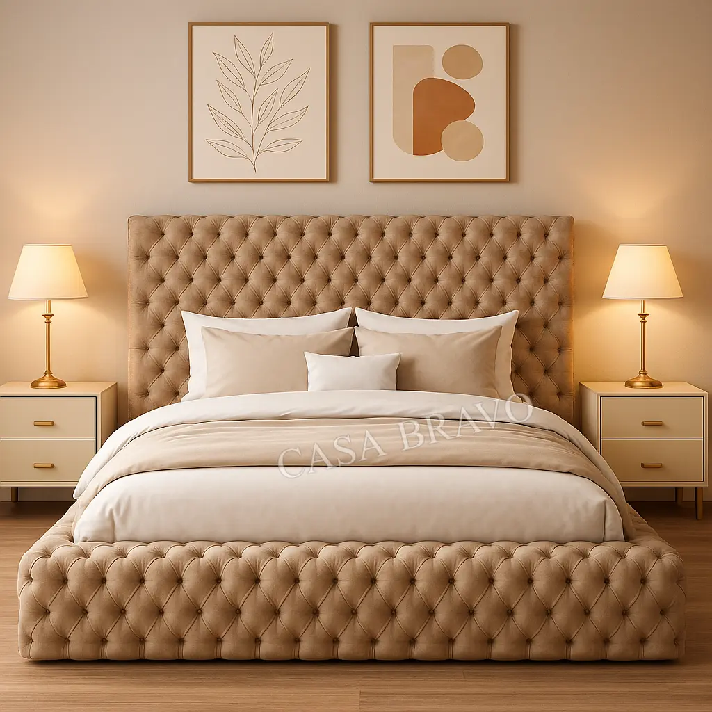 Piece of Art Elegant Bed  – Timeless Texture with Natural Harmony