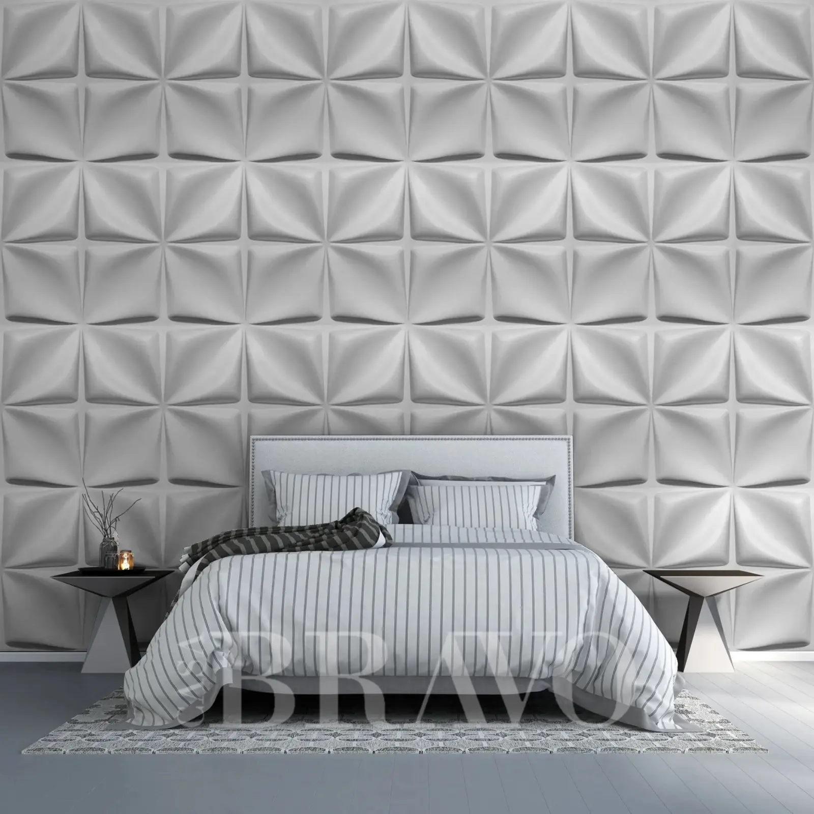 3D Wall Panel – Modern Geometric Cushion Design for Interior Walls  - 50*50 Cm