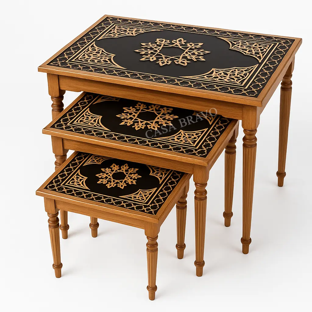 Moroccan Trellis Nesting Tables - Casa Bravo