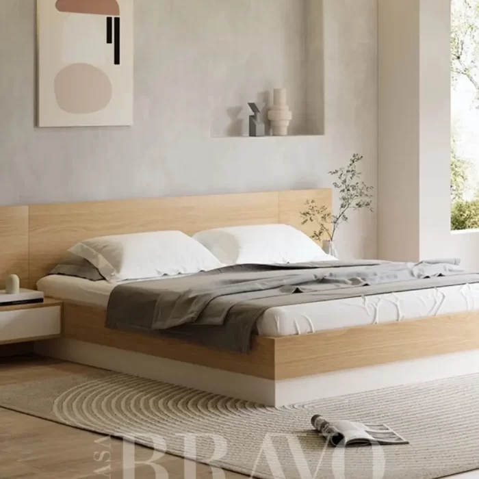 ZenForm Bed set with Night Stands – Natural Simplicity