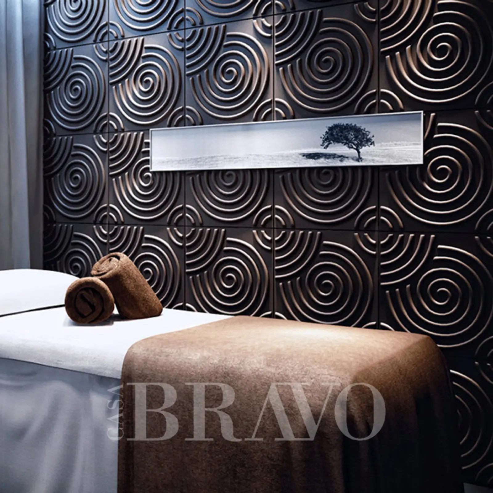 3D Swirl Pattern Wall Panels – Modern Decorative Wall Covering  - 50*50 Cm