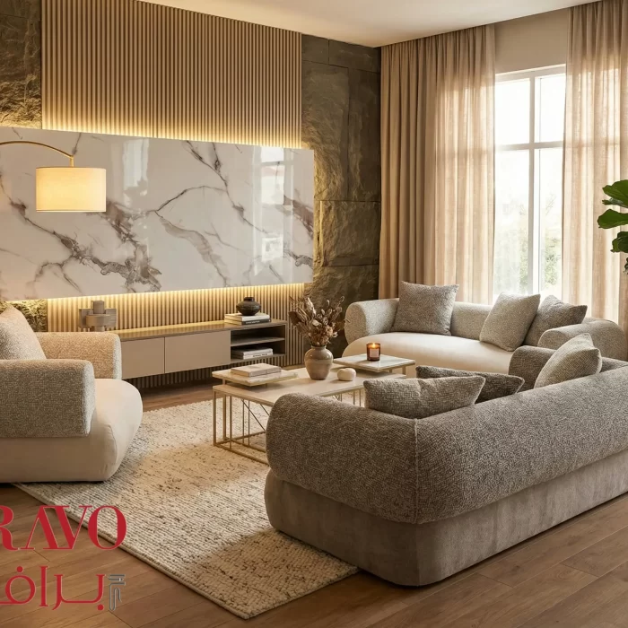 Fairs 3+3+1 Seater Sofa Set