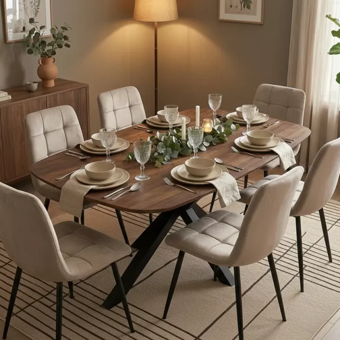 Parasol 6-Seater Dining Set