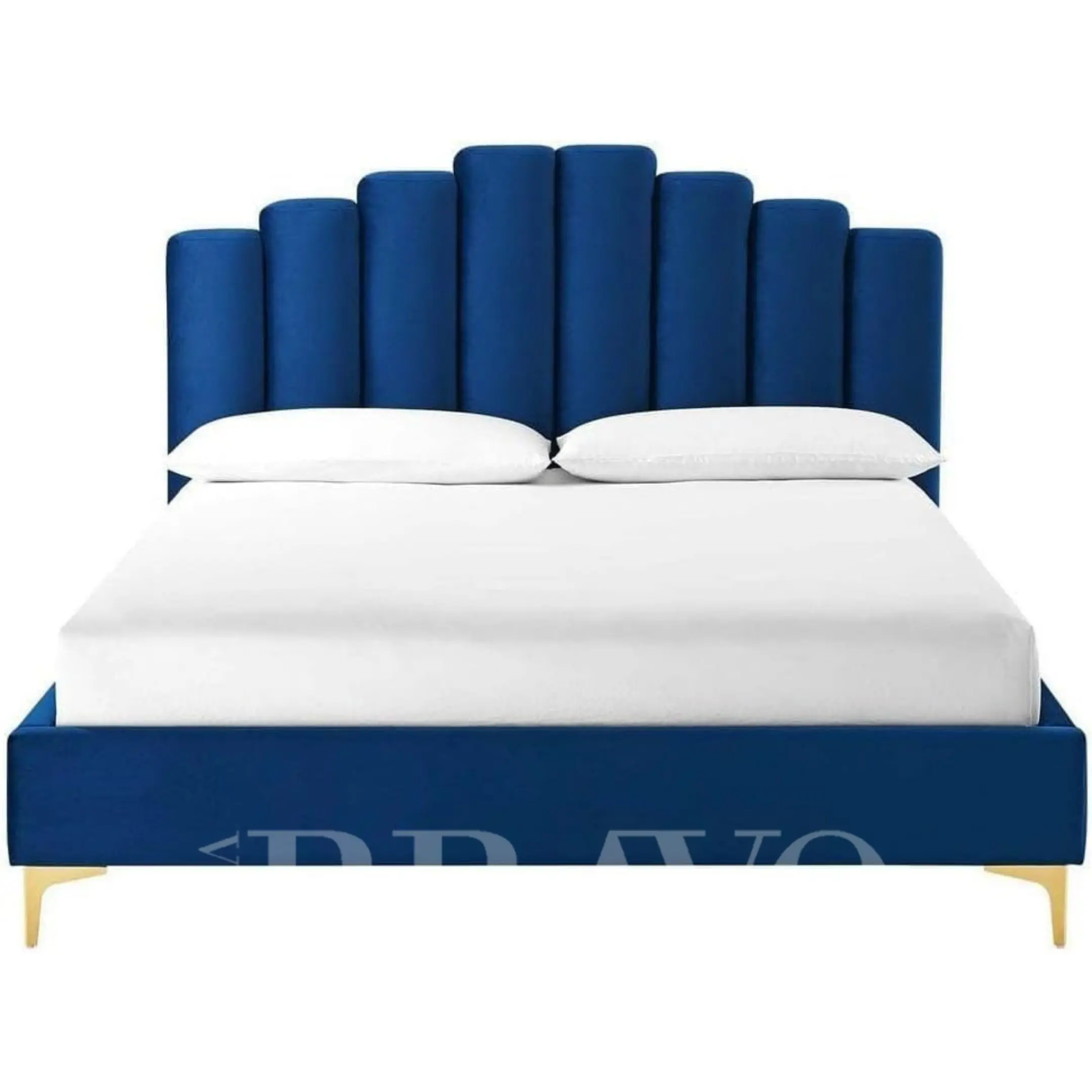 CelesteWave Bed – Bold Geometry with Luxe Contrast