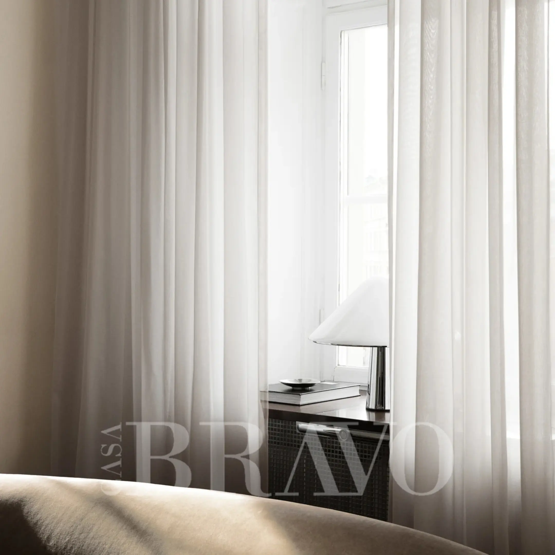 Curtivns Premium Off-White Sheer Curtains – Light Filtering Elegance for Modern Interiors