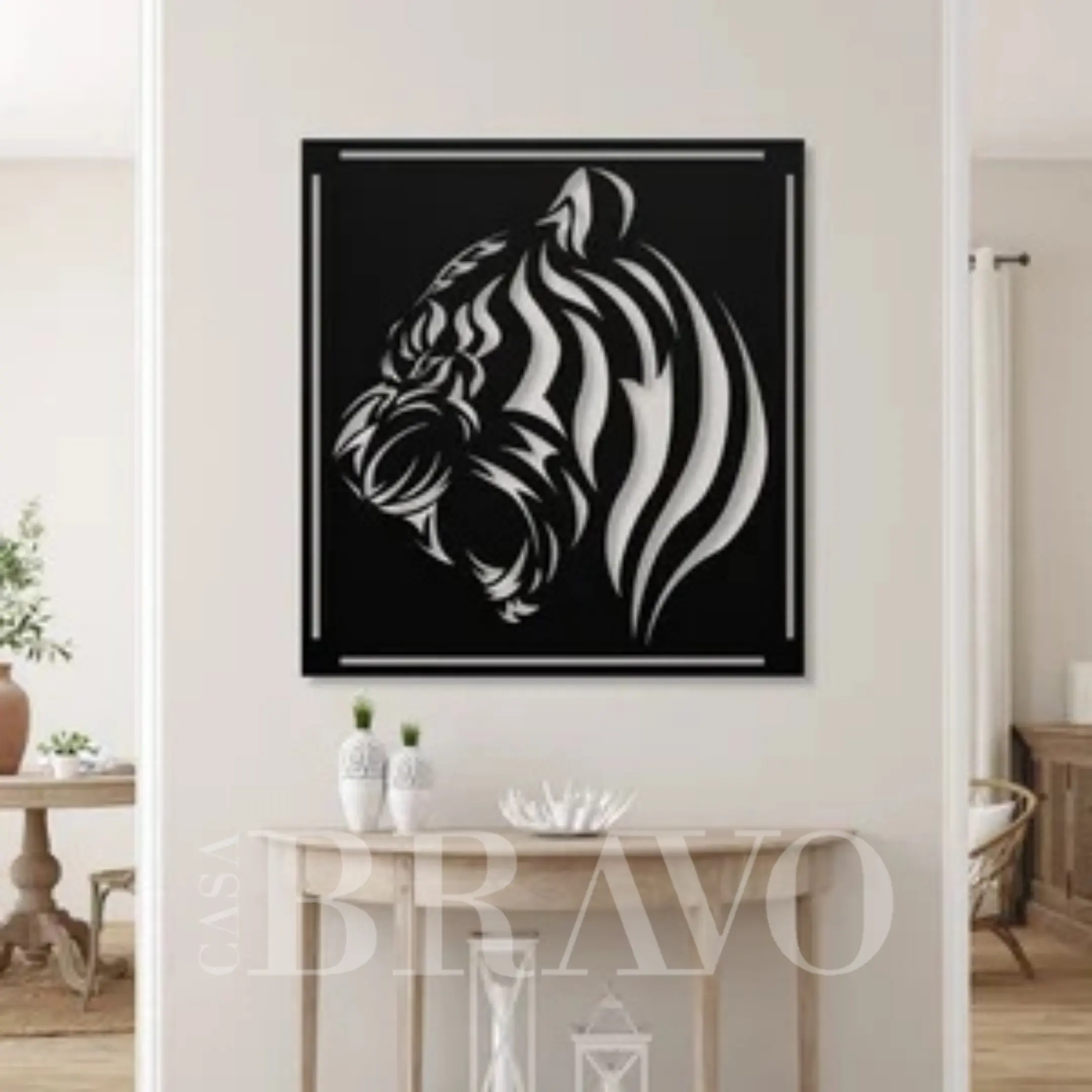 Modern Woman Silhouette Wall Art – Black MDF Cutout