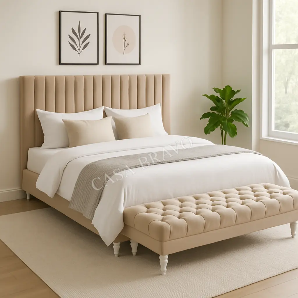 Soft Bed with Minimalist Design for Cozy yet sophisticated Home Configuration