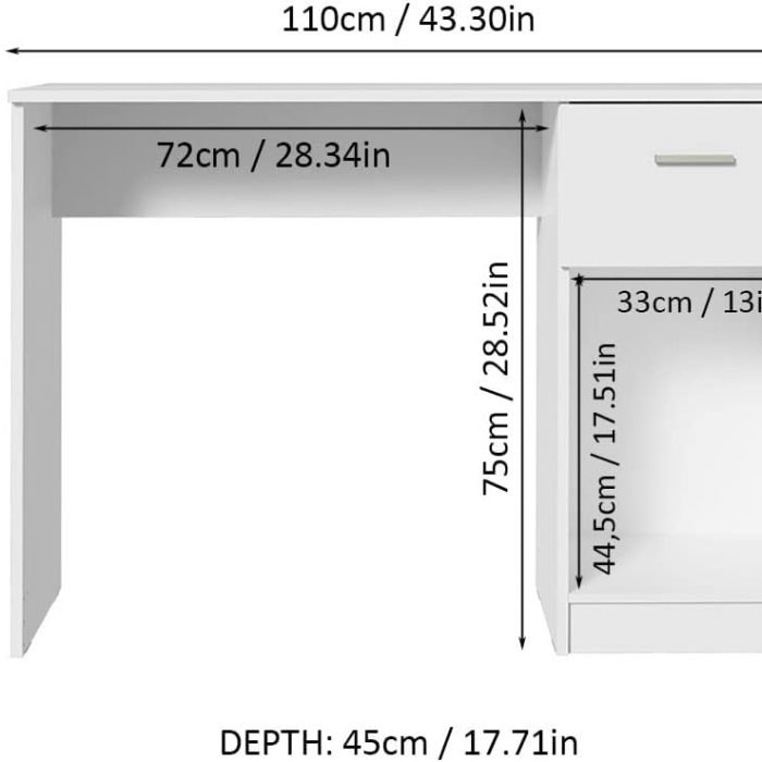 The Minimalist Compact Pedestal Desk