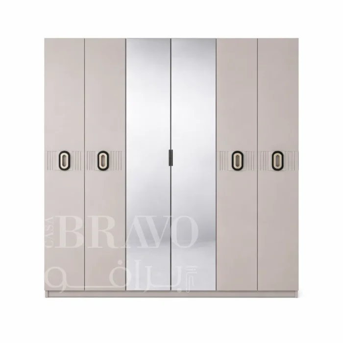 6-Door Modern Elegance Tufted Wardrobe