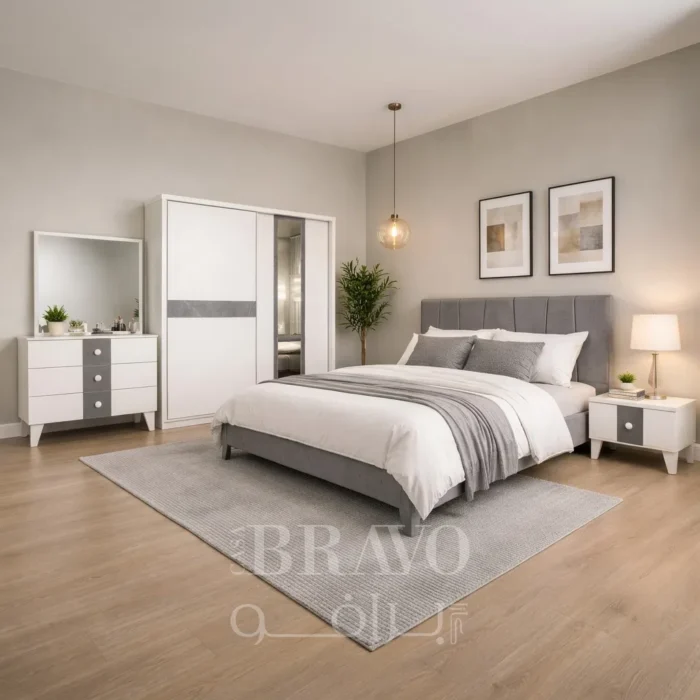 Modera Tone Bedroom Set – Sleek Simplicity with Artistic Flair