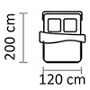 Width (Cm) 120 X Length (Cm) 200