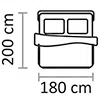 Width (Cm) 180 X Length (Cm) 200