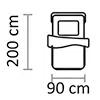 Width (Cm) 90 X Length (Cm) 200